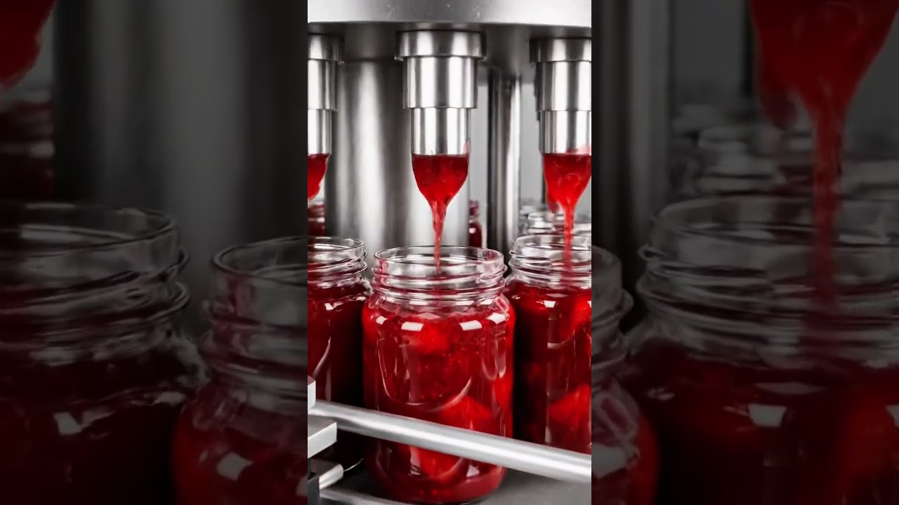 🍓 From Fresh Strawberries to Perfect Jam | Ultra-Realistic Factory Process 🔥