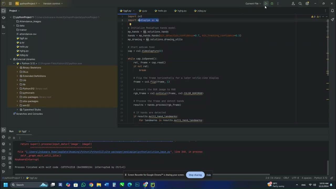 Hand Detection with Cv2 and Mediapipe Python. - YouTube