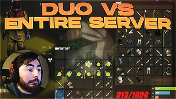25,000 HOUR + DUO ONLINE RAIDS WHILE FIGHTING ENTIRE SERVER IN RUST!