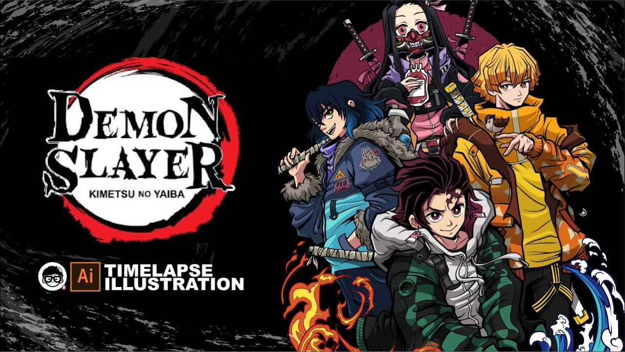 Demon Slayer: Kimetsu no Yaiba Timelapse Illustration - YouTube