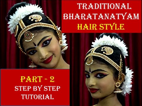 Bharatanatyam makeup and hairdo in simple method  YouTube