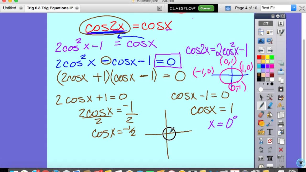 6.3 Trig Equations II - YouTube