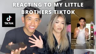 Reacting To My Little Brothers Tiktok Cringe