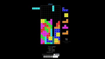 Tetris 20L Sprint in 9.55 seconds (5.34 PPS)  | Jstris
