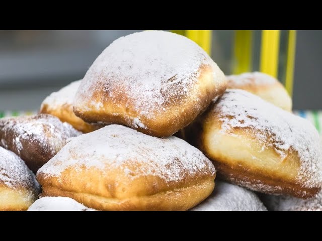 Fried Dough With Cream Cheese Powdered Sugar