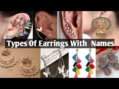 Types of earring with names  Types of jwellery part1  The Trendy Girl  Earrings 2022  YouTube