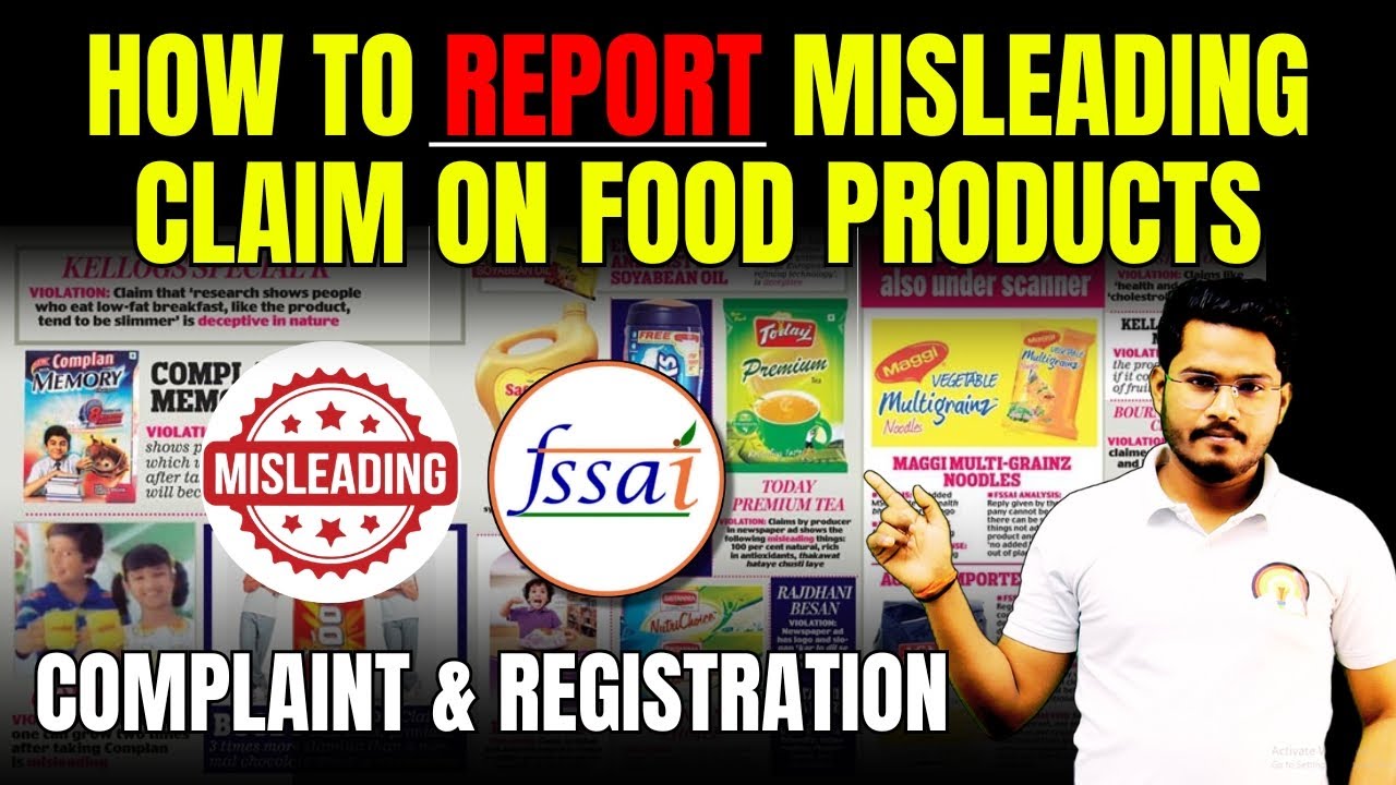 FSSAI Action on Misleading Claim for Food | Food Complaint | FSSAI Food Safety Law