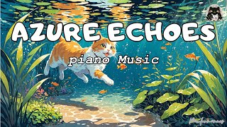 【Azure Echoes: Soothing Notes ⇆ Piano】🐈《60min》【Relaxation / Meditation / Study BGM】