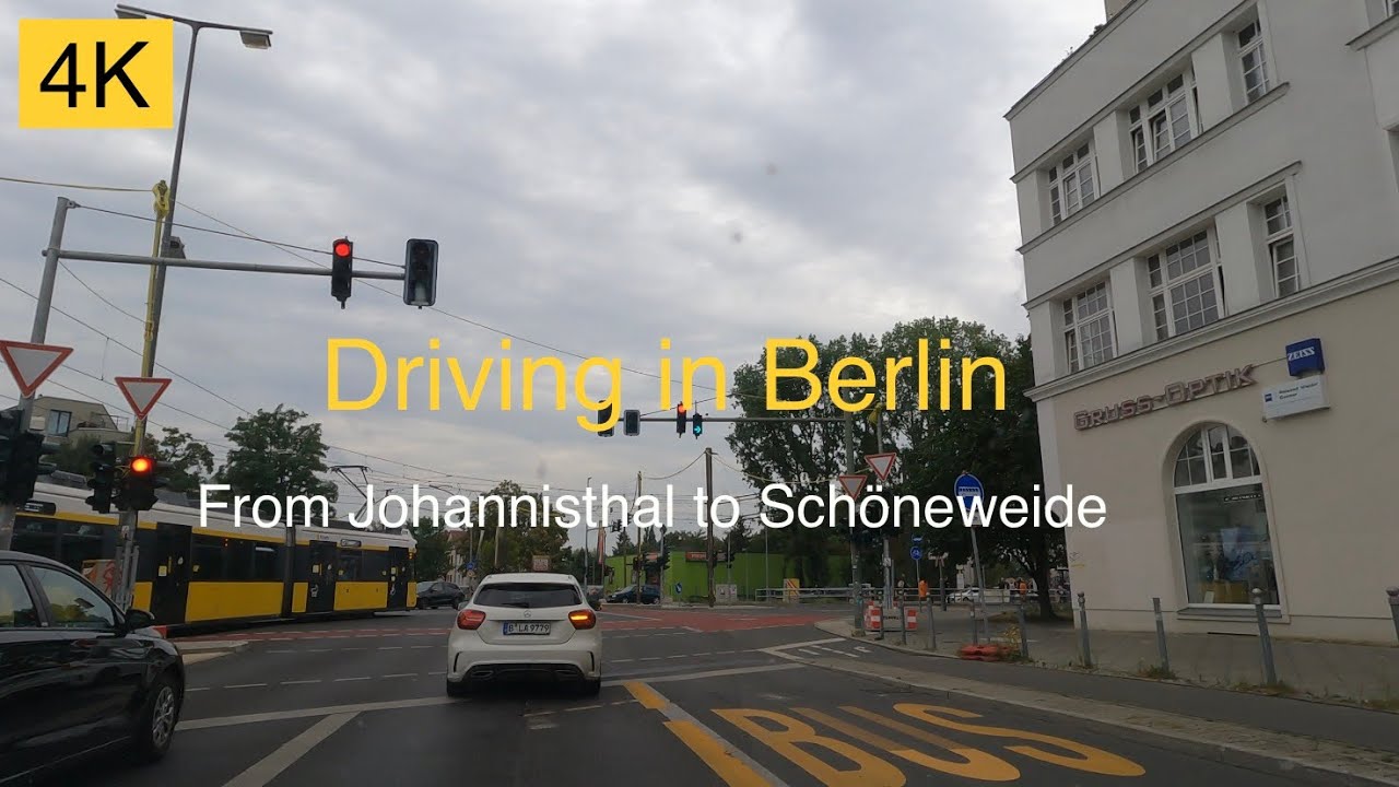 [4K] Driving in Berlin from Johannisthal to Schöneweide