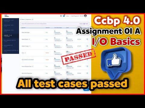 I/O Basics in python||assignments_1A||ccbp 4.0|| Nxtwave...
