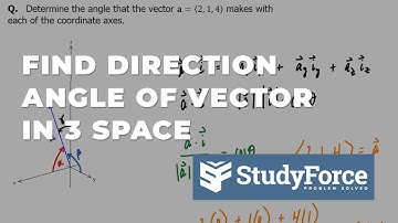 Find Direction Angle of Vector in R3
