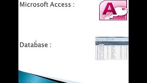 CH 2  TABLES IN MICROSOFT ACCESS PART 1 CLASS 8
