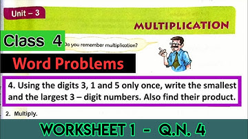 DAV class 4 maths chapter 3 Multiplication Worksheet 1 Q.N. 4