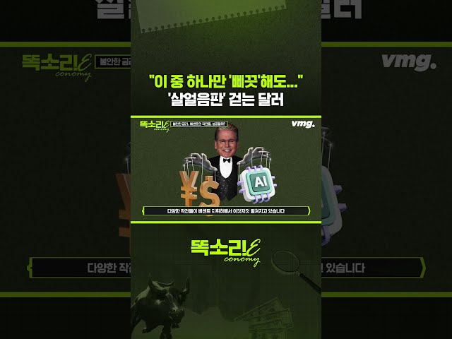 "이 중 하나만 '삐끗'해도..." '살얼음판' 걷는 달러 / 똑소리E / 비디오머그 #shorts