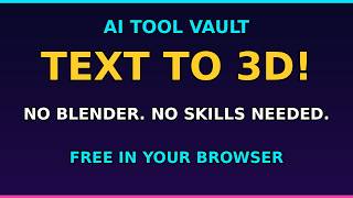 Type It, Get a 3D Model 🤖 Meshy FREE AI Builds 3D in 60 Seconds — No Blender 🎨