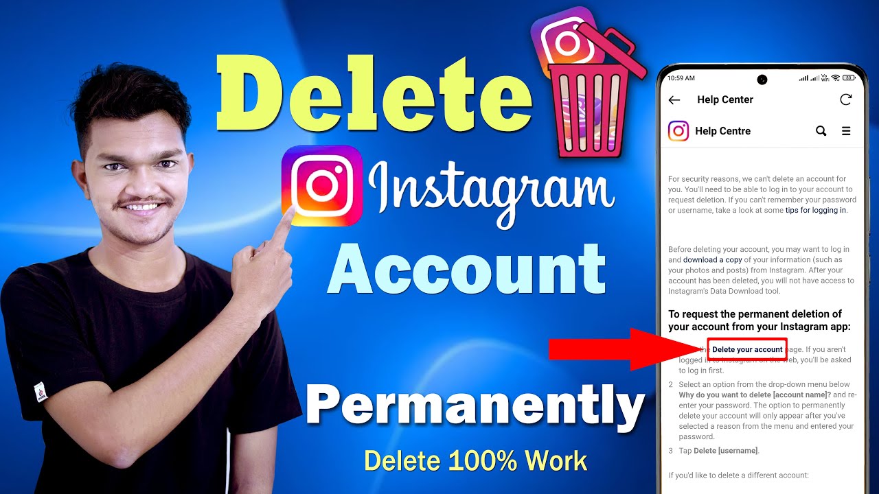 How To Delete Instagram Account Instagram Account Delete Kaise Kare