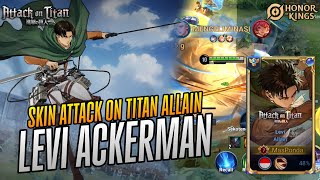 Review Skin Attack On Titan Levi Ackerman Allain‼️ Efeknya Terlalu Keren - Honor Of Kings Indonesia