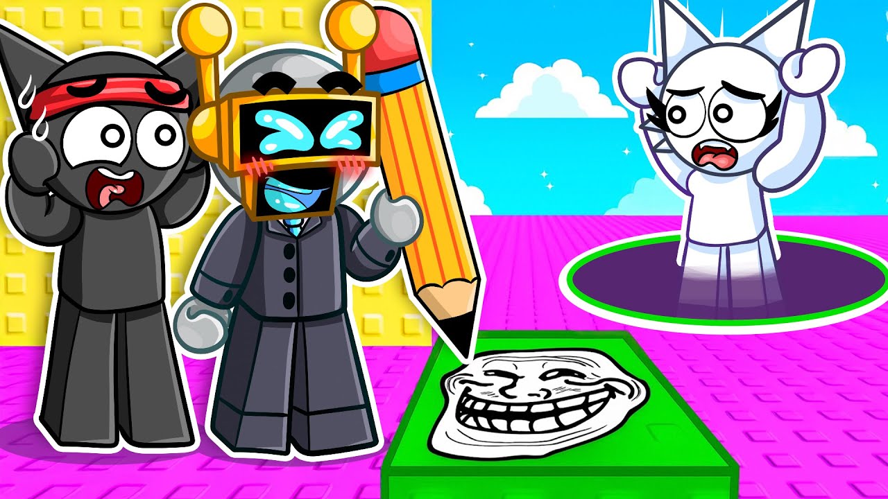TROLLEO a mis AMIGOS en LA TORRE TROLL de DIBUJO en ROBLOX!