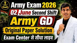 Army GD 02 June Solution 2026 | Army GD Original Paper 02 June Second Shift | Agniveer Exam Analysis