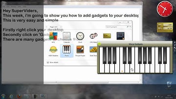 SV HowTo: How to add gadgets to your desktop on Windows 7 ®