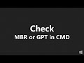 How to Check MBR or GPT in Windows Using CMD | DiskPart Method (2026)