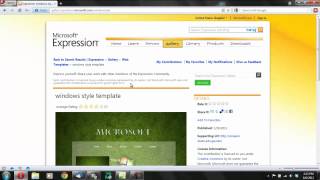 How to download a Microsoft Expression template