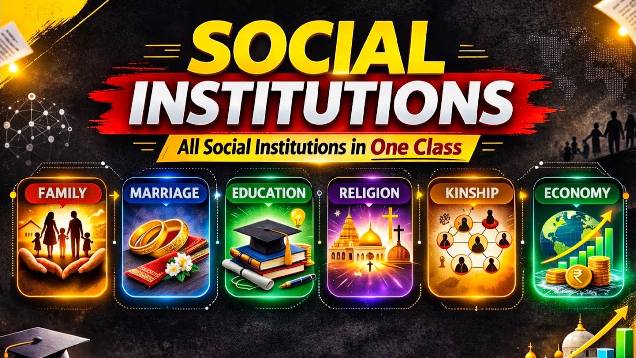 Social Institutions | Family, Marriage, Kinship, Education, Religion & Economy