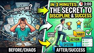Atomic Habits in 3 Minutes – The Secret to Building Discipline & Success