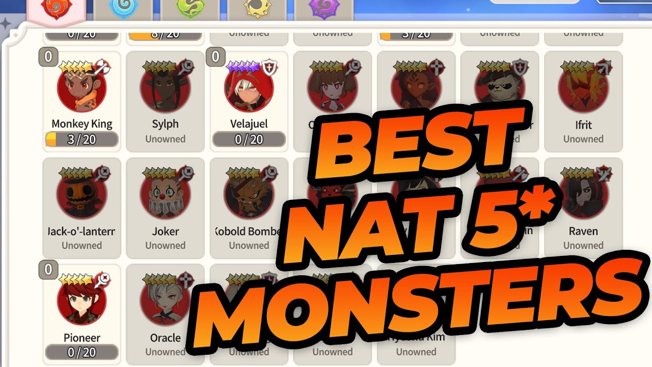 STRONGEST 5 STAR MONSTERS TIER LIST !! WHO BUILD OR NOT !! Summoners war:  Chronicles !!