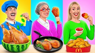 Me vs Grandma Cooking Challenge by Mega DO Challenge