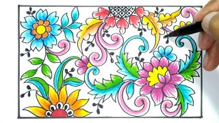 Menggambar Ragam Hias Flora #30