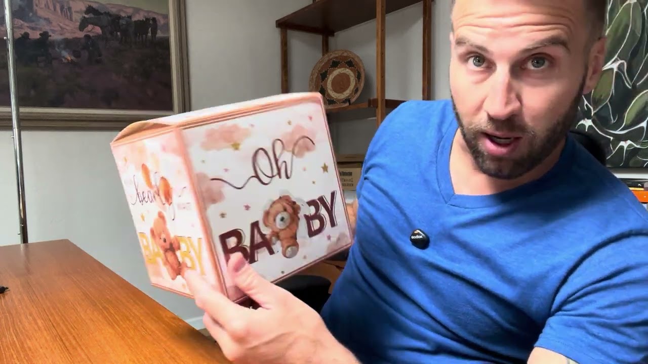 Fuutreo 51 Pcs Diaper Raffle Box with Tickets for Baby Shower Box Balloon Themed Baby Shower