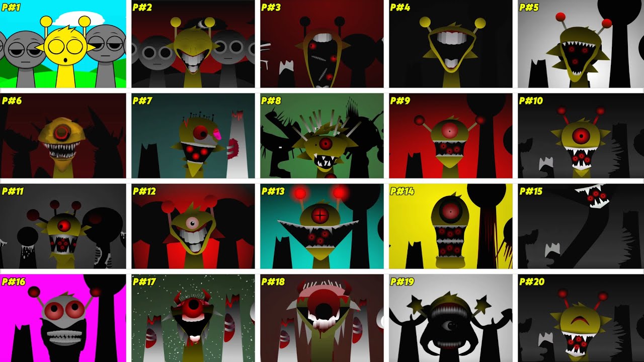 Incredibox Sprunki - All Simon From Phase 1 VS Phase 2-3-4-5-6 VS Phase 7 VS Phase 10-15 to Phase 20