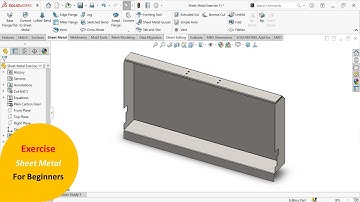 SolidWorks| SolidWorks Sheet Metal| Edge Flange| Sheet Metal Exercise