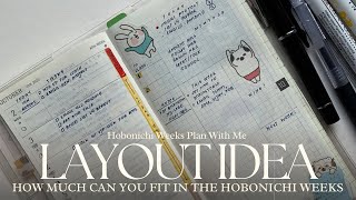 Hobonichi Weeks functional plan with me | How much can you fit in the pages? (Layout Idea)
