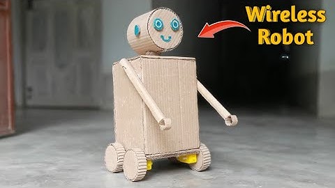 How to make a Wireless Robot with cardboard - walking remote control robot