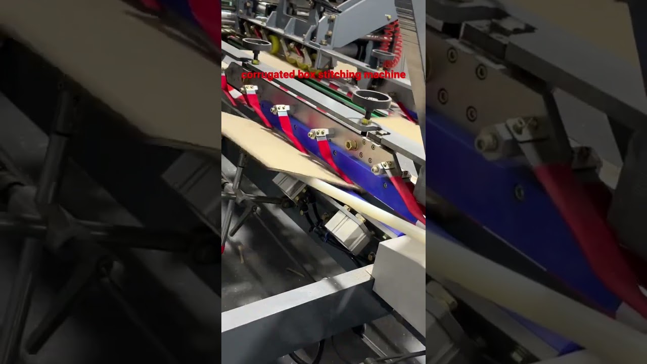 Corrugated Box Folding Gluing Stitching Machine, Automatic Folder Gluer Stitcher