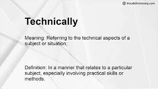 Technically Meaning