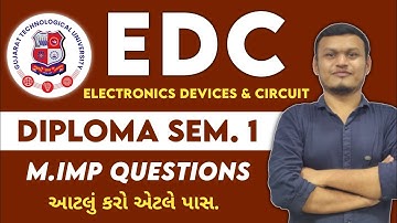 Electronics devices & Circuit Mimp questions for gtu exam. | EDC gtu Diploma sem 1 #gtudiploma #gtu