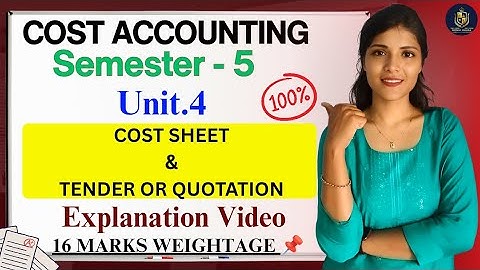 KOSTENBLAD & AANBESTEDING OF OFFERTE || KOSTENBEREKENING || EENHEID: 4 || SEM-5 || 16M ||@shivani...