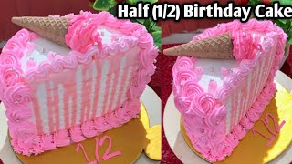 6 महीने के बच्चों के लिए केक | Half Birthday Cake | 6 Months Birthday Cake | 1/2 Year Birthday Cake