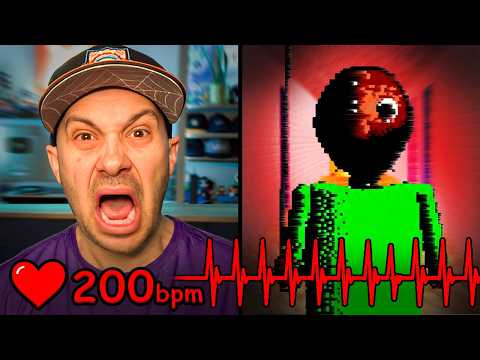 Scariest Baldi Mod Using a Heartrate Monitor!