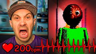 Scariest Baldi Mod Using a Heartrate Monitor!