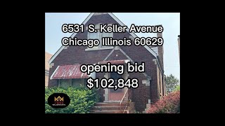 6531 S. Keeler Avenue, Chicago Illinois 60629  is going to auction, opening bid is $102,848