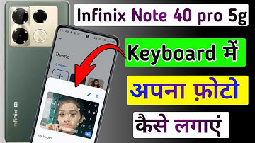 Infinix note 40 pro 5g keyboard me photo kaise lagaye/how to set photo keyboard in infinix note 40.