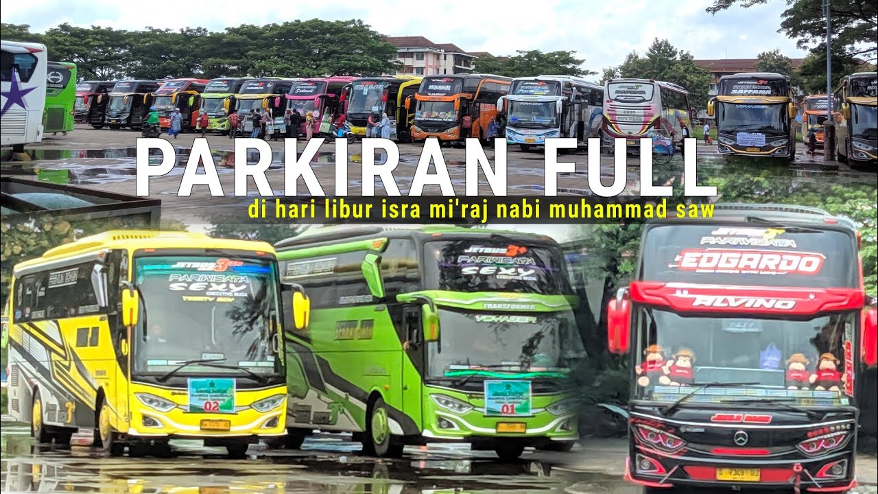 PARKIRAN SAMPAI FULL!! hunting bus di terminal wisata sunan kudus