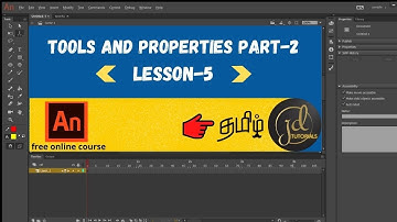 Animate cc 2018 Tutorial - LESSON 5 -TOOLS AND PROPERTIES PART-2 [TAMIL] | #shorts #jdtutorials