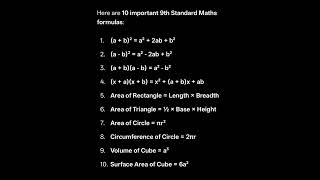 📚 9th Std Maths Formula of the Day 📚(a + b)(a - b) = a² - b².