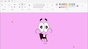 How to draw a Patrick Star face wallpaper using MS Paint | How to draw on your computer