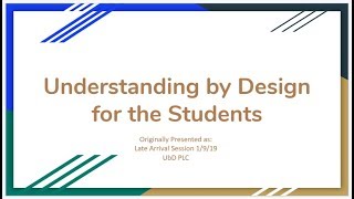 UbD for Students
